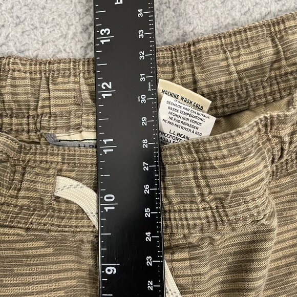 L.L. Bean Shorts Men L Brown Geo Print Pull On Drawstring - Picture 8 of 11